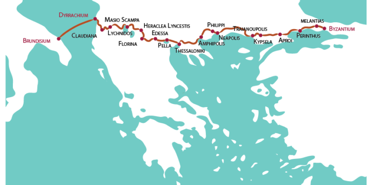 Il percorso della Via Egnatia