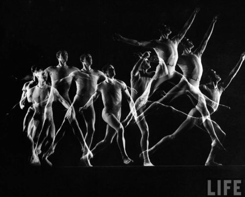 Gjonmili 2 Ballet Dancers, Black And White Movements