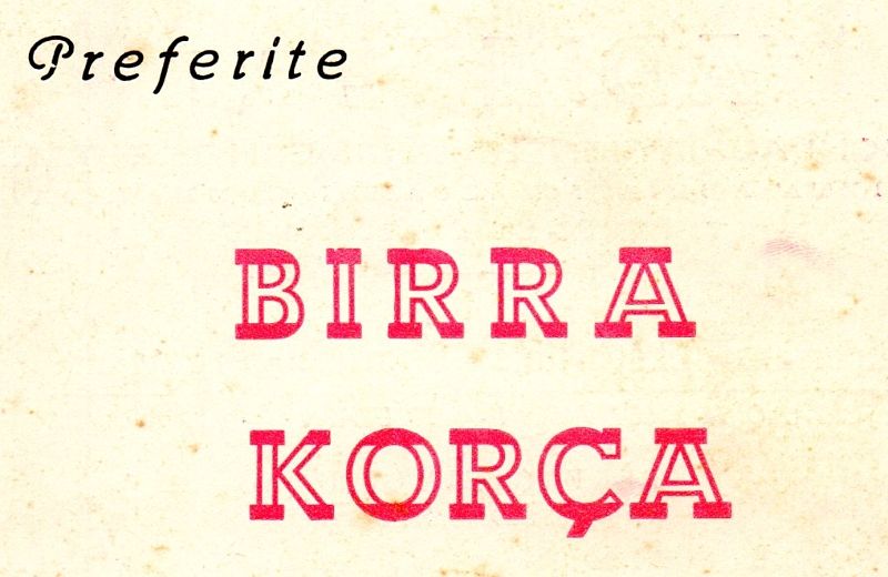 Pubblicità della Birra Korça sulla Rivista Drini