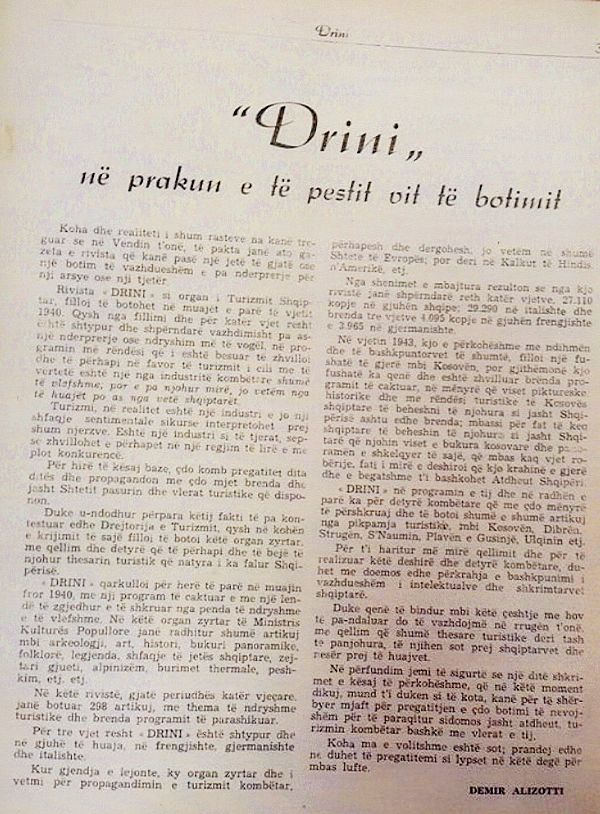 DRINI 1 1944 Articolo di Demir Alizotti