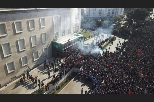 Protesta Tirana 16 Febbraio 2019 2