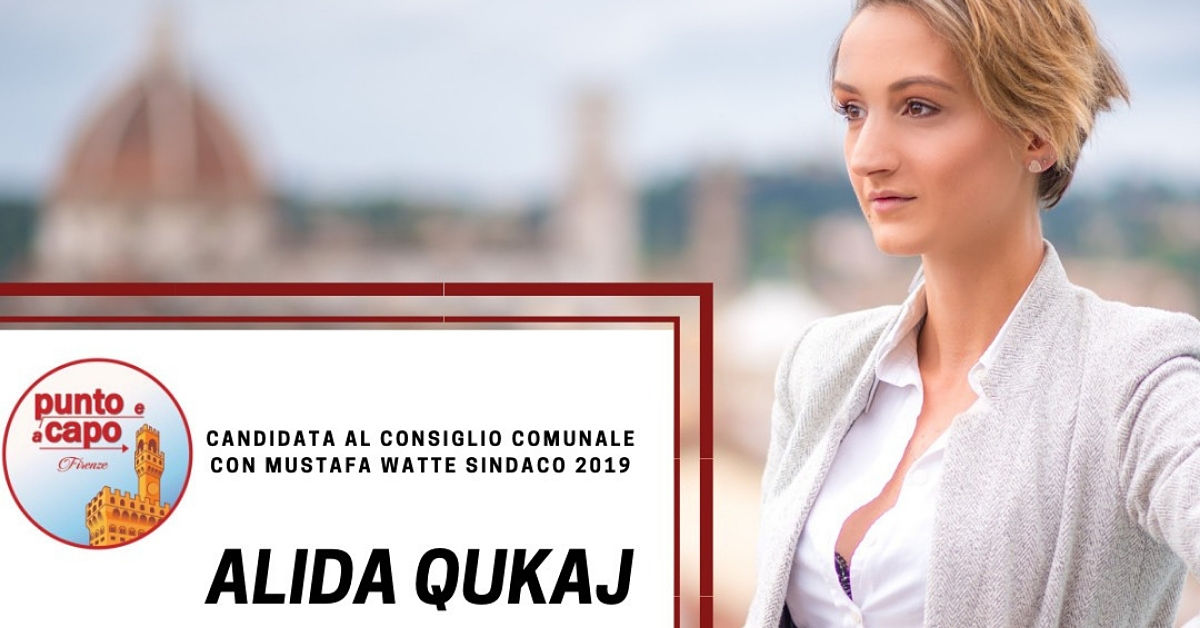 Alida Qukaj, candidata al consiglio comunale di Firenze