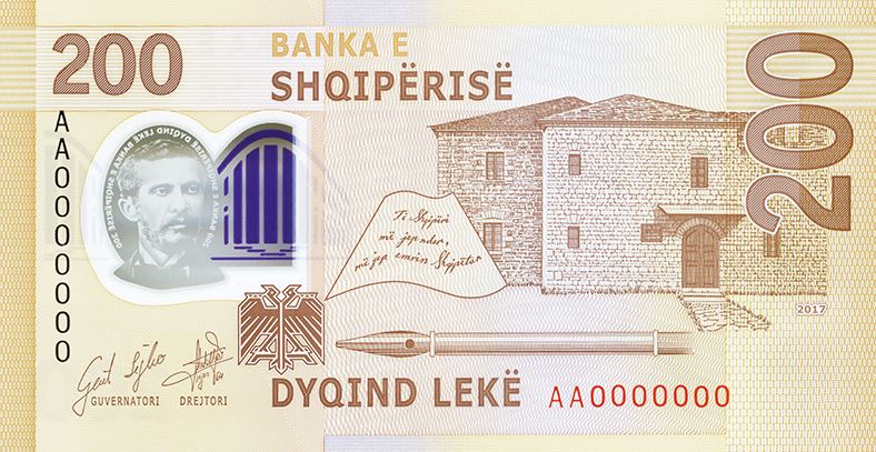 200 lek, nuova banconota albanese