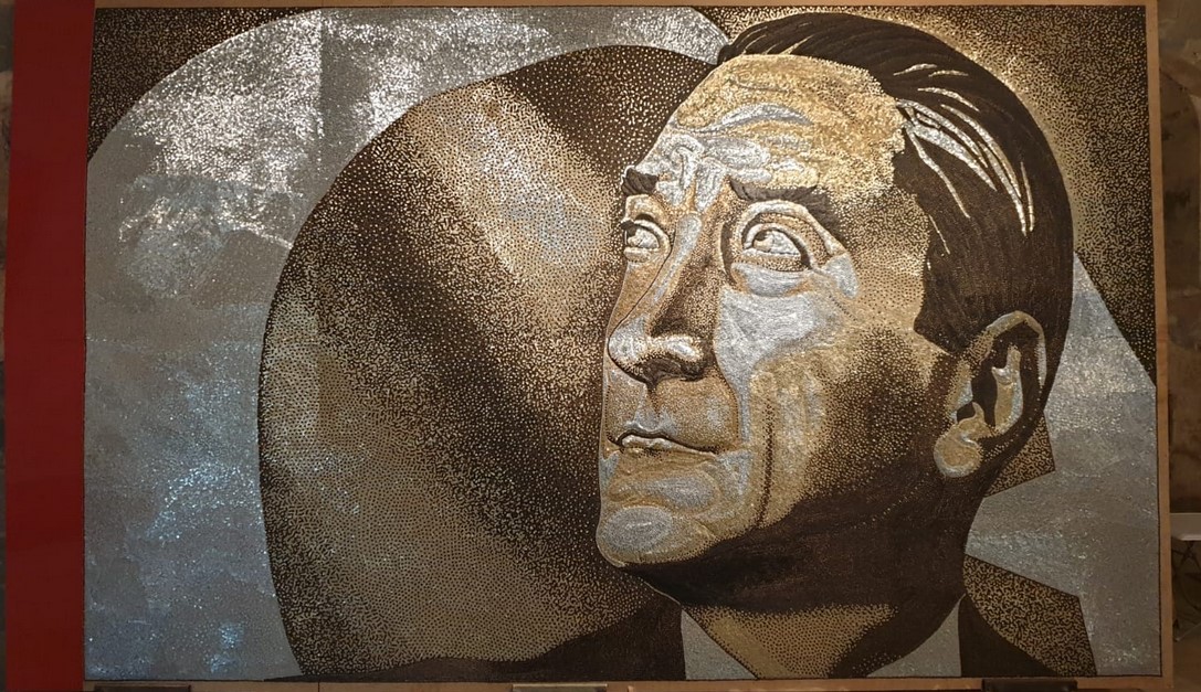 Il ritratto di Mustafa Kemal Atatürk realizzato da Saimir Strati
