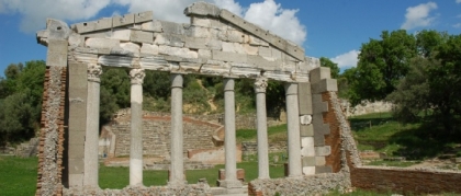 Le rovine del tempio in Apollonia