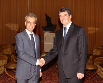 L'Ambasciatore D'Elia con il Presidente albanese Topi