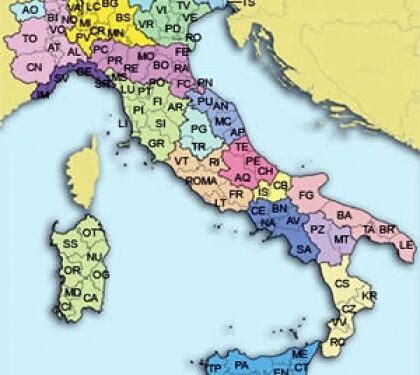 Le attuali province italiane