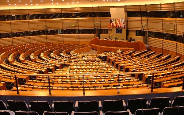 L'aula del Parlamento europeo a Bruxelles