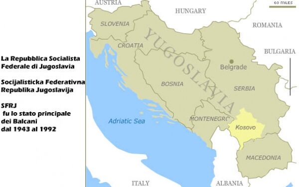 Mappa della ex-Jugoslavia