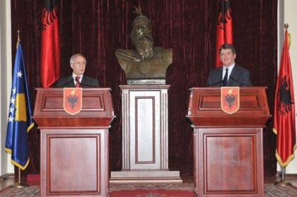 I presidenti Jakup Krasniqi e Bamir Topi